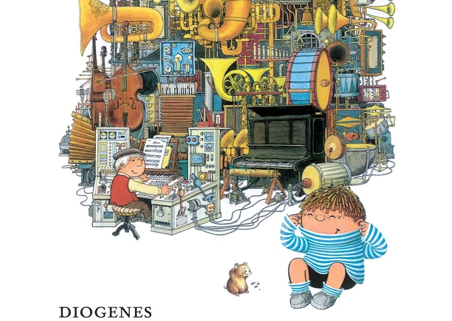 Serafin sitz an seiner Wundermaschine Buchcover Lesungsrechte Diogenes Verlag AG Zürich